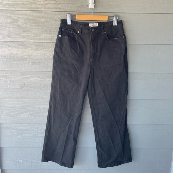 Hudson | North | Black | Wide | Straight Leg Crop | Denim | Jeans | Size 6 - Picture 4 of 16